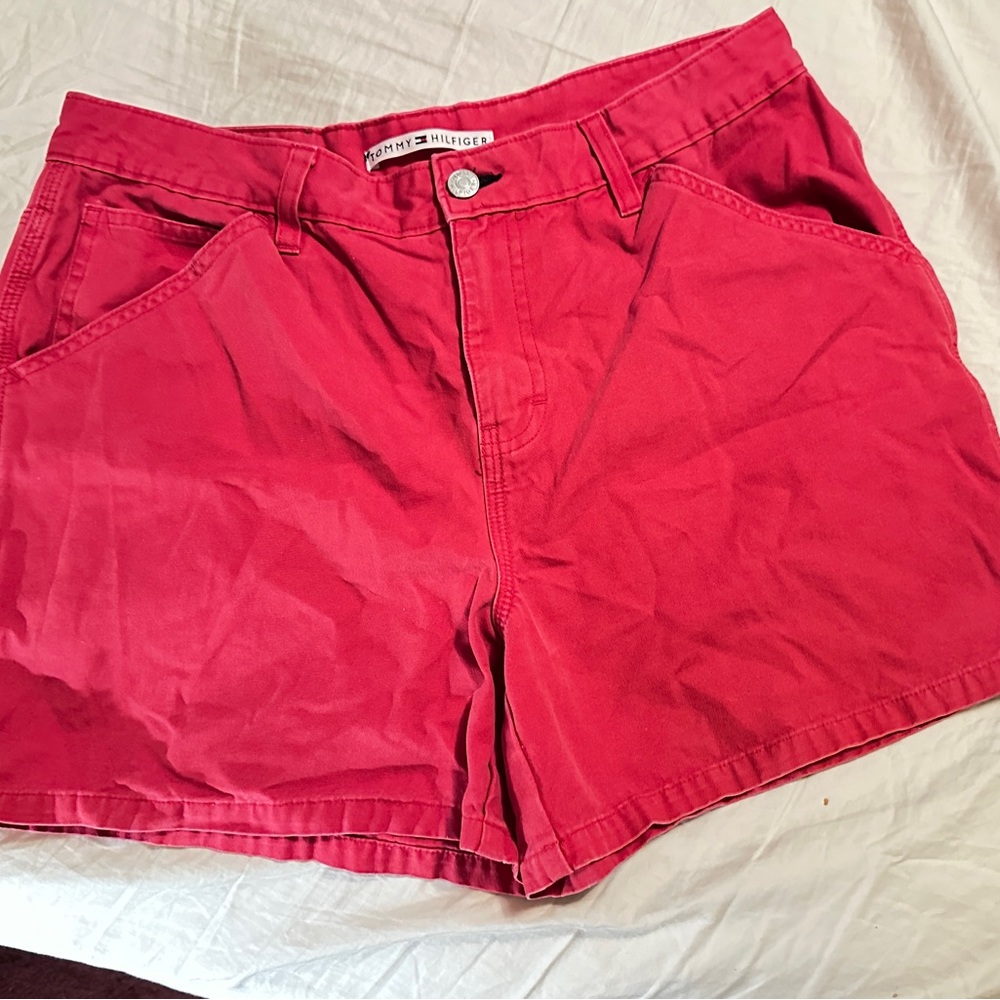 Women’s Tommy Hilfiger size 10 red shorts.